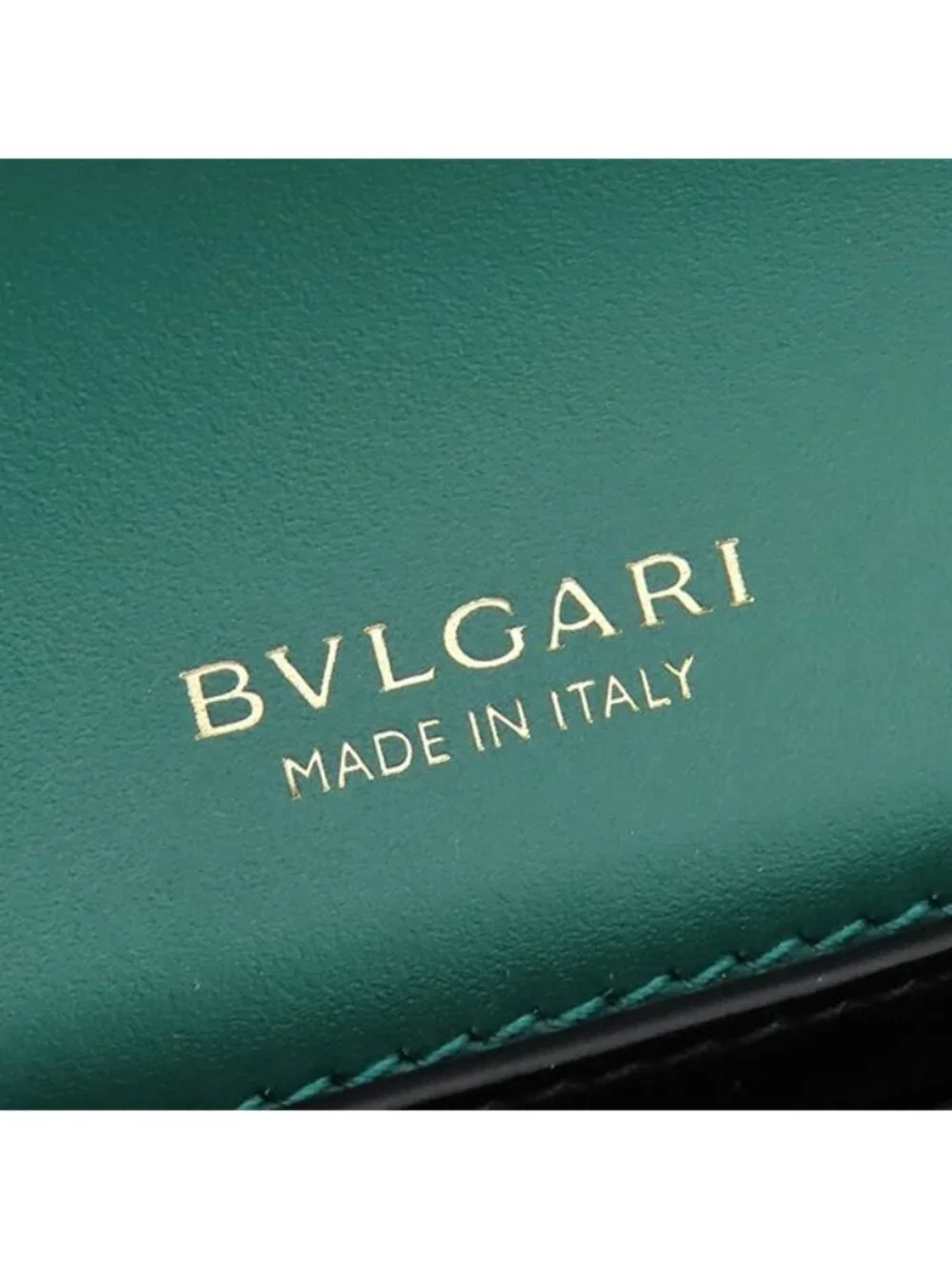 Bvlgari Wallet Serpenti Forever Large Calfskin Green Gold Bifold Billfold